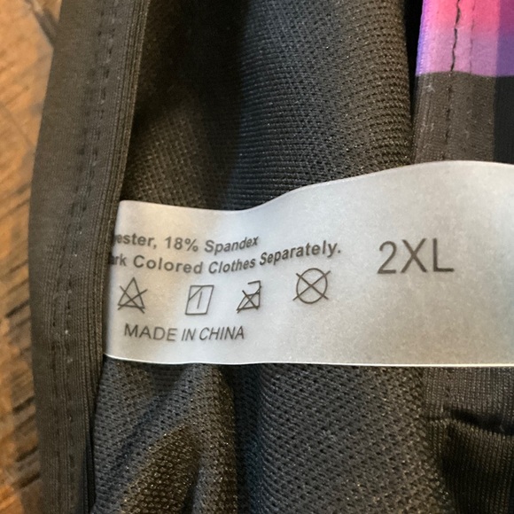 Black and Purple Flame Print Bikini - Picture 2 of 6